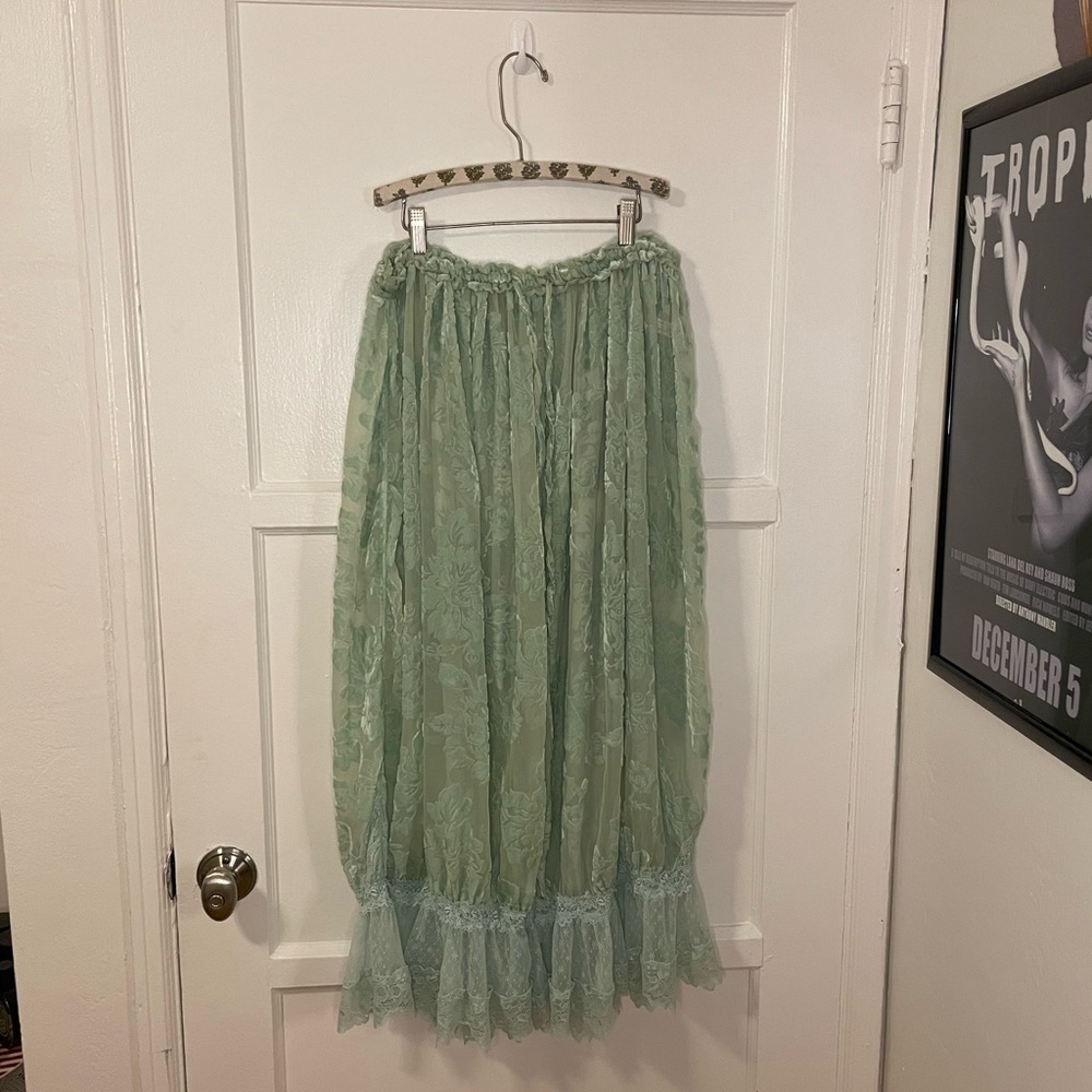Free People Forever Young Burnout Bloomer Pants in Seafoam Combo
